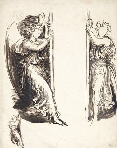 Studi per Angeli in The Court of Death da George Frederick Watts