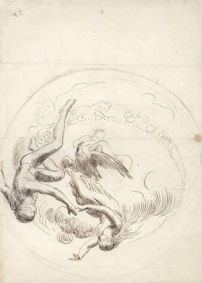 Studio per una decorazione circolare del soffitto da George Frederick Watts