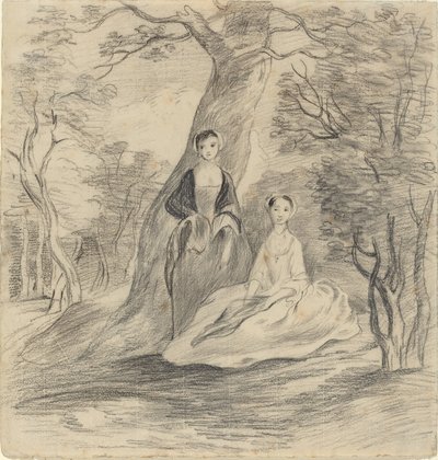 Due ragazze in un paesaggio da George Frost