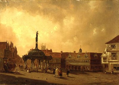 Veduta di The Cornhill, Ipswich da George Frost