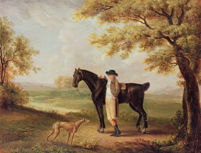 Cavallo, cavaliere e levriero da George Garrard