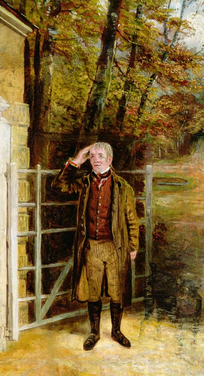 Schizzo di Ritratto di William Wright, Portinaio a Bramham Park, Yorkshire da George Garrard