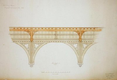 Nuovo College Oxford: Progetto per il Tetto della Nuova Sala da George Gilbert Scott