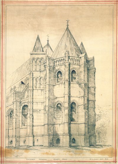 Schizzo, c.1860 da George Gilbert Scott