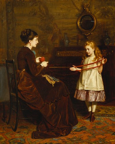 Il piccolo aiutante della mamma, 1874 da George Goodwin Kilburne