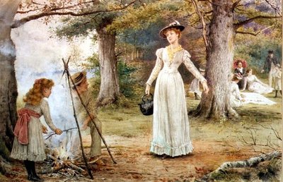 Alimentando il fuoco da George Goodwin Kilburne