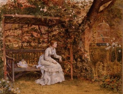 La signora e il suo pappagallo da George Goodwin Kilburne