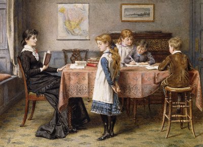 La lezione, 1892 da George Goodwin Kilburne