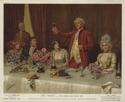 Il brindisi: Le signore, Dio le benedica. da George Goodwin Kilburne