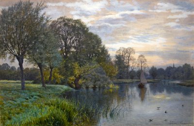 Il fiume Great Ouse al tramonto da George Gordon Fraser