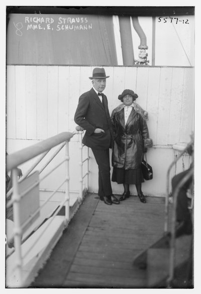 Elisabeth Schumann con Richard Strauss (foto b/n) da George Grantham   Bain News Service Bain