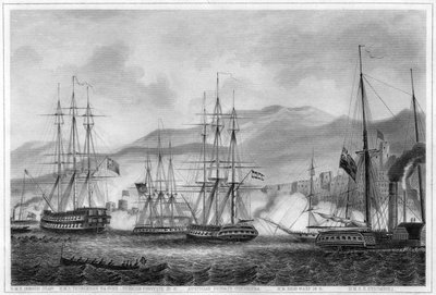 Attacco a Sidone da parte del Commodoro Charles Napier, 26 settembre 1840, c1857 da George Greatbatch