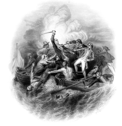 Scontro tra cannoniere tra Nelson e Don Miguel Tyrason, 1797 da George Greatbatch