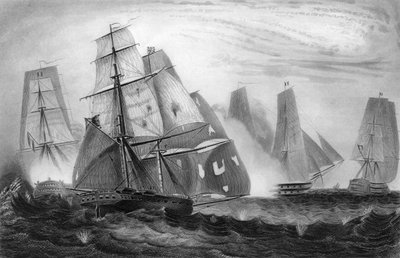 Comportamento intrepido del Capitano Charles Napier, 15 aprile 1809 c. 1857 da George Greatbatch