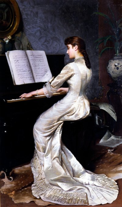 Canzone senza parole, pianista, 1880 da George Hamilton Barrable