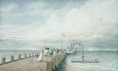 Cumulonembo, Portland Pier, Lago Erie, c.1830-40 da George Harvey