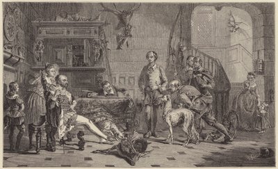 Shakespeare portato davanti a Sir Thomas Lucy per bracconaggio di cervi da George Harvey