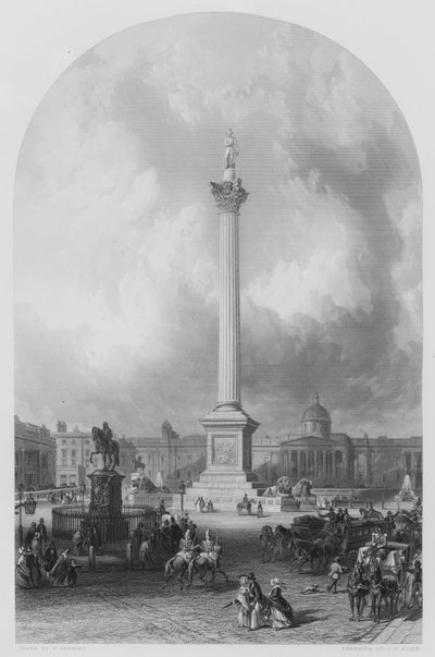 La Colonna di Nelson, Trafalgar Square, William Railton, Architetto da George Hawkins