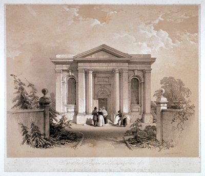 Vista della Cappella di Sutherland, Walworth, Southwark, Londra, c. 1842 da George Hawkins