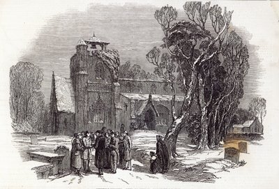 Mattina di Natale: andando in chiesa, inciso da W.J. Linton, da 