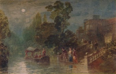 Chiaro di luna: la terrazza, Haddon Hall, 1873, 1935 da George Haydock Dodgson