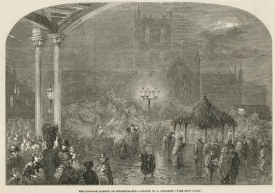 Il Borough Market, Londra, alla vigilia di Natale da George Haydock Dodgson