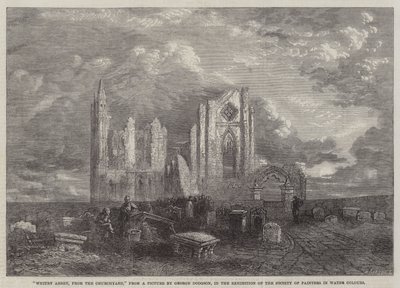 Abbazia di Whitby, dal cimitero, nella mostra della Society of Painters in Water Colours da George Haydock Dodgson