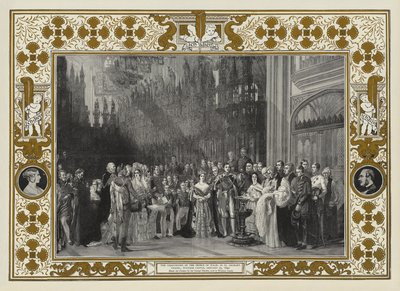 Il battesimo del Principe di Galles nella Cappella di San Giorgio, Castello di Windsor, 25 gennaio 1842 da George Hayter