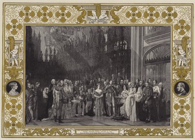 Il battesimo del Principe di Galles nella Cappella di San Giorgio, Castello di Windsor, 25 gennaio 1842 da George Hayter