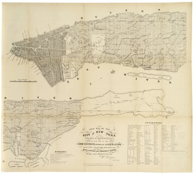 Mappa della città di New York e dell