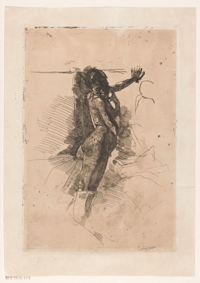 Donna nuda in piedi da George Hendrik Breitner (signed by artist)
