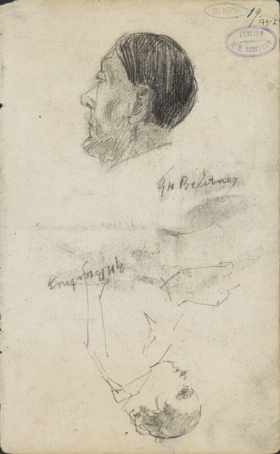 Due studi di figure da George Hendrik Breitner (signed by artist)