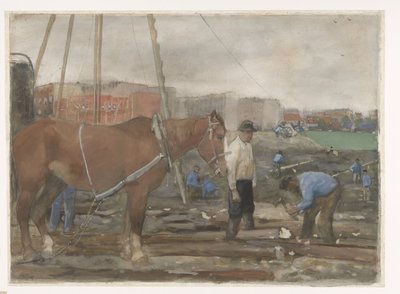 Cantiere a Oud-West ad Amsterdam da George Hendrik Breitner
