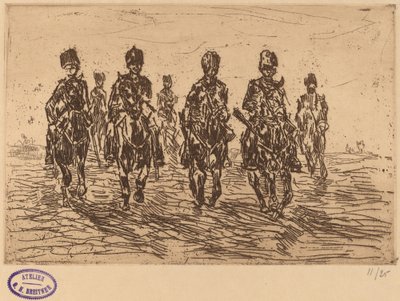 Ussari al galoppo in vista frontale da George Hendrik Breitner