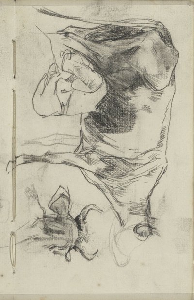 Contadino che munge e testa di mucca da George Hendrik Breitner