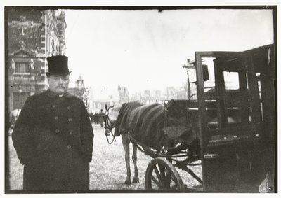 Cavalli con carrozza in Leidseplein ad Amsterdam da George Hendrik Breitner