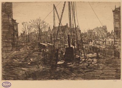 Scena in una Città Olandese con Pila in Primo Piano da George Hendrik Breitner