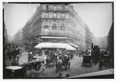 Veduta di strada in un incrocio affollato a Parigi da George Hendrik Breitner