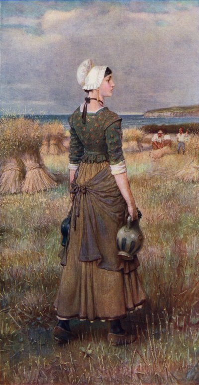 Evangeline (litografia a colori) da George Henry (after) Boughton