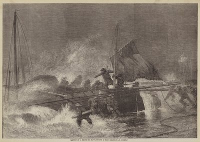 Varo di uno yawl del Mare del Nord durante una tempesta da George Henry Andrews