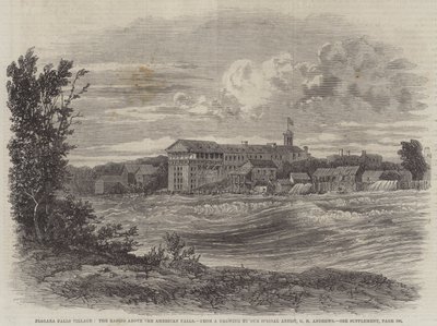 Villaggio delle Cascate del Niagara, le rapide sopra le Cascate Americane da George Henry Andrews