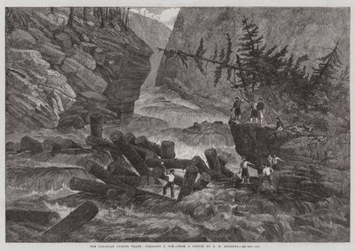 Il commercio del legname canadese, liberando un ingorgo da George Henry Andrews