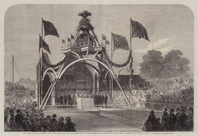 Il Principe di Galles in Canada, Sua Altezza Reale posa la prima pietra degli edifici parlamentari a Ottawa da George Henry Andrews