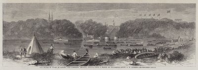 Il Principe di Galles in Canada, la regata dei boscaioli, Ottawa da George Henry Andrews