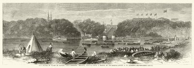 Il principe di Galles in Canada, la regata dei boscaioli, Ottawa da George Henry Andrews