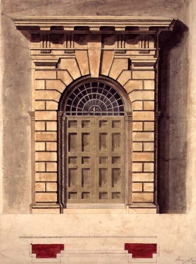 Progetto per una cornice di porta palladiana da George Henry Bailey