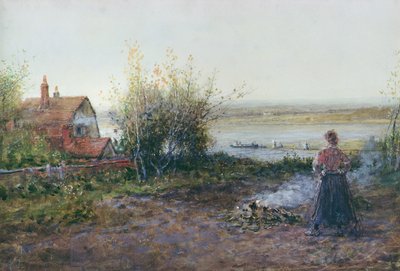 Traghetto di Bawdsey, vicino a Felixstowe da George Henry Boughton