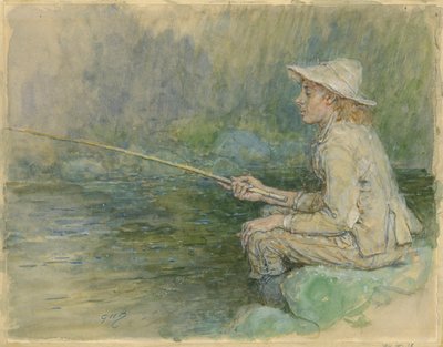 Ragazzo che pesca da George Henry Boughton