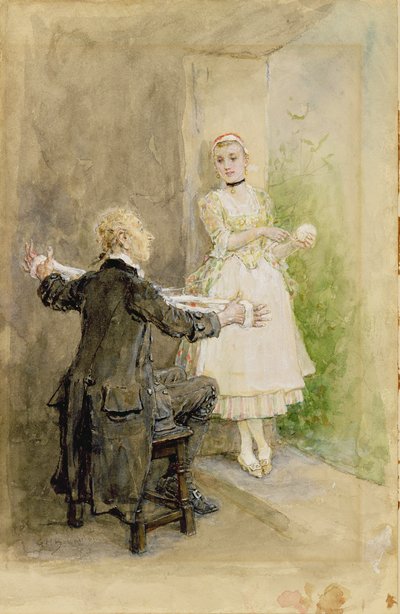 Ichabod Crane e Katrin Van Tassel, c.1893 da George Henry Boughton