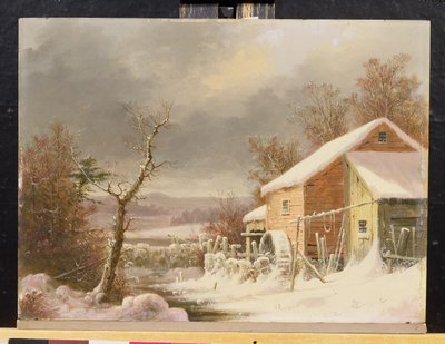 Vecchio mulino in inverno, 1861 da George Henry Durrie